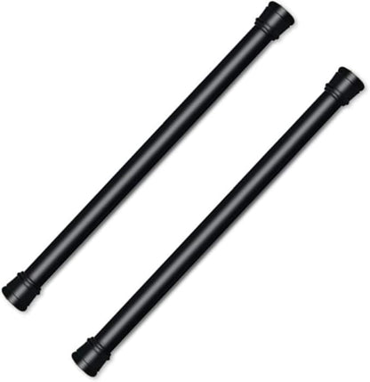 Bettli Spring Loaded Curtain Tension Rod Bit Holder Extensions 12-20 inches (Black 2) - color: Black 2