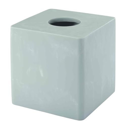 Nicole Miller - Tissue Box Cover, Resin Countertop Accessories, Dorm Room Essentials (Kendall Collection, Oasis) - color: Oasis, size: Tissue Box Cover
