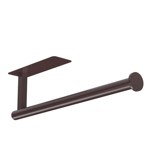 Paper Towel Holder Under Cabinet No Drilling, Self Adhesive Paper Towel Holder Wall Mount for Kitchen Rack, Under Counter Napin Holder No Drill, RV, 304 Stainless Steel, Oil Rubbed Bronze - color: Bronze