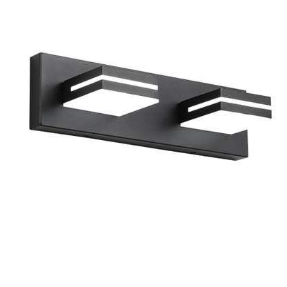 SineRise LED Modern Bathroom Vanity Light Fixtures, Modern Acrylic Bathroom Wall Lighting Fixtures Over Mirror, 2-Light, 15.5-Inch, Black, 100%-0% White - color: Black, 100%-0% White, size: 2-Light, 15.5-Inch