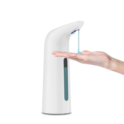 Automatic Liquid Soap Dispenser, 4-Level,13.5oz Touchless | Plastic,400ml White Electric Battery Operated Hand & Dish Countertop Soap Dispensers with Sensor for Bathroom,Kitchen Sink - color: White, style: Battery