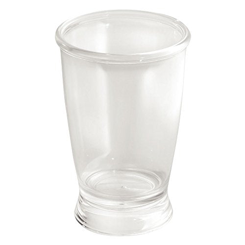 iDesign 45220 Franklin Tumbler, Clear, Pack of 1, Tumber | Countertop or Vanity Storage - style: Pack of 1