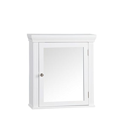 Teamson Home Stratford Floor Cabinet, White, Single-Door | Removable, Freestanding, Wooden, Chrome Knobs - color: White, style: Traditional