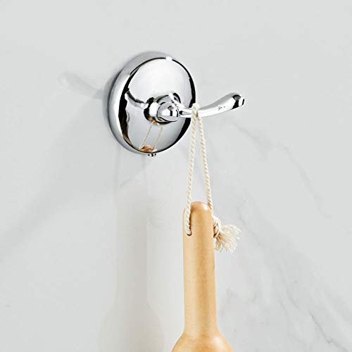Ymiko Stainless Steel Coat Towel Hanger Wall Mounted Hooks Double Robe Hook Holder for Bathroom Living Room