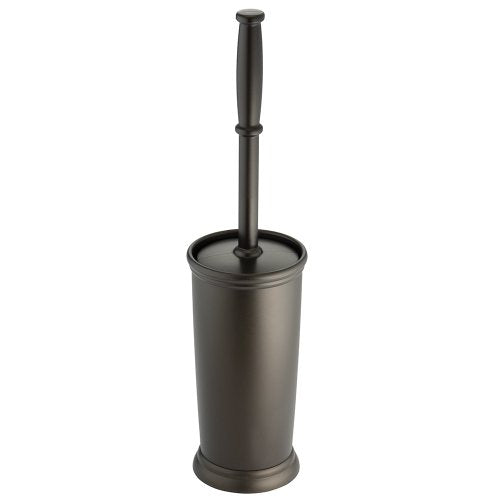 iDesign Kent Plastic Toilet Bowl Brush and Holder for Bathroom Cleaning and Storage, 4.25" x 4.25" x 16" - Bronze | 4.25" x 4.25" x 16", Bathroom Cleaning and Storage - color: Bronze