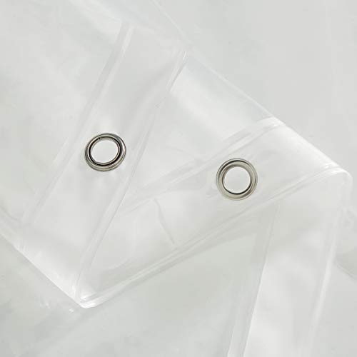 EurCross Extra Long Shower Curtain Liner, Waterproof Clear Shower Liner 72 x 86inches with 3 Bottom Magnets, Transparent - color: Clear, size: 72"W x 86"L (Pack of 1)