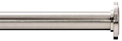 Ivilon Tension Curtain Rod - Spring Tension Rod for Small Windows or Shower, 16 to 24 Inch. Brushed Nickel - color: Brushed Nickel