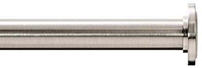 Ivilon Tension Curtain Rod - Spring Tension Rod for Small Windows or Shower, 16 to 24 Inch. Brushed Nickel - color: Brushed Nickel