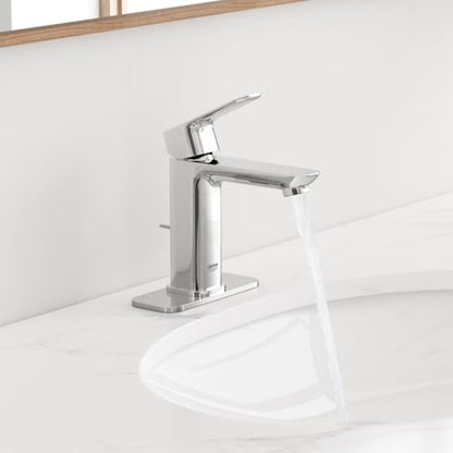 GROHE Cubeo S- Size Single-Hole Single-Handle Bathroom Faucet, Chrome - color: StarLight Chrome, size: S-Size