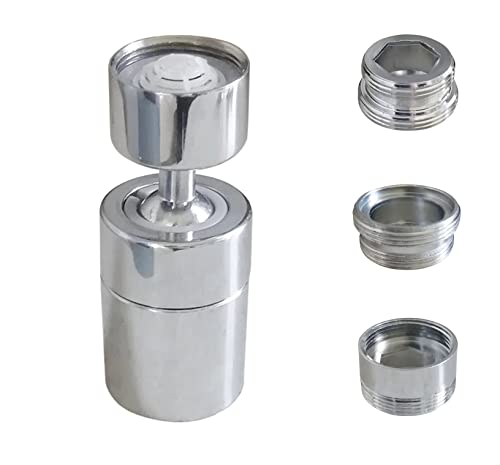 Big Angle Rotate Kitchen Sink Faucet Aerator,kitchen faucet nozzle aerator,faucet extender, 360 degree swivel sprayer for sink tap head.(80° Angle 3 adapters) - color: 80° Angle 3 adapters
