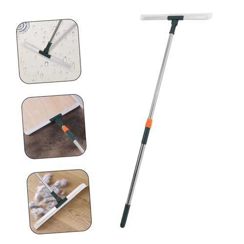 PRETYZOOM Silicone Squeegee Long Handle 36cm Adjustable Shower and Floor Cleaning Tool Waterproof and Scratch-Resistant for Bathroom Kitchen and Tile Use