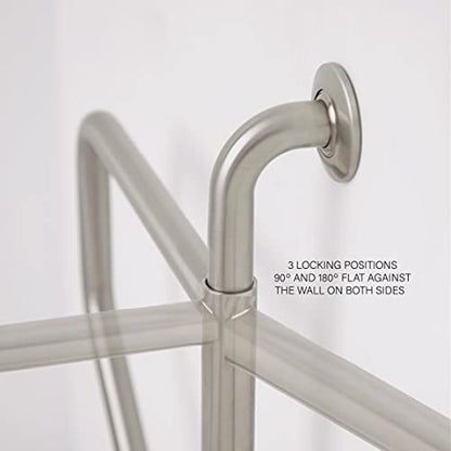 Seachrome Bathroom Grab Bar, Wall to Floor Stainless Steel Swing Away Grab Bar, 1 1/4-Inch Diameter, Handicap Grab Bar, Safety Rail, Satin Stainless (Model: GW-4339-Q-SS)