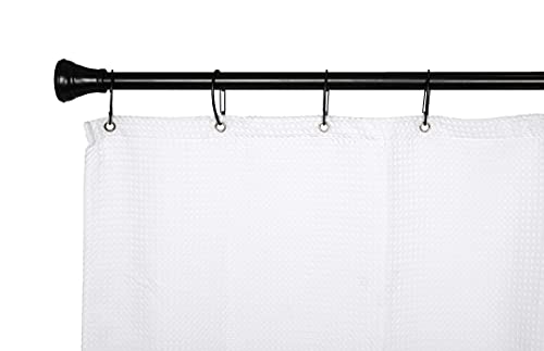 Shower Hooks - Shower Curtain Rings for Bathroom - Rust Proof Shower Curtain Hooks for Shower Curtain or Liner - Set of 12, Matte Black - color: Black