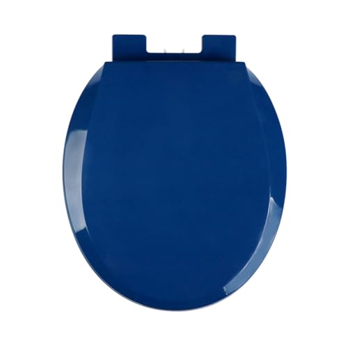 Soft Close Toilet Seat, Round Toilet Seat Cover, Quiet and Slow Close Toilet Lid and Seat, Quick Release, Easy to Install Also Easy to Clean, O-Shaped, PP,Royal Blue,36x41cm - color: Royal Blue
