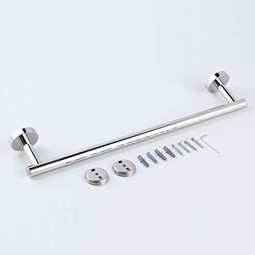 GERZWY 18-Inch Bathroom Single Towel Bar Stainless Steel Bath Towel Rack Contemporary Style Wall Mount, Polished Finish AG1101C45-JG - color: Chrome, size: 18 Inch (Pack of 1)