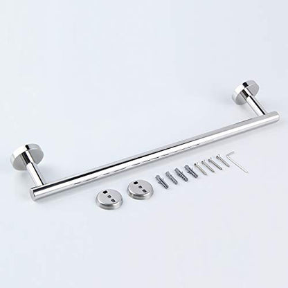 GERZWY 18-Inch Bathroom Single Towel Bar Stainless Steel Bath Towel Rack Contemporary Style Wall Mount, Polished Finish AG1101C45-JG - color: Chrome, size: 18 Inch (Pack of 1)