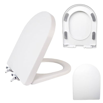 Minsha Soft-Close Toilet Seat – U-Shaped, Elongated, Easy to Install | soft close toilet seat D/U shape 18”X14“quick release toilet seat top fixing PP - size: M18“