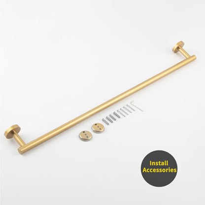 GERZWY Stainless Steel 33-Inch Bathroom Towel Bar Gold Towel Rack Wall Mounted Towel Rail Bath Towel Rod AG1101C85-BE - color: Gold, size: 32 Inch (Pack of 1)