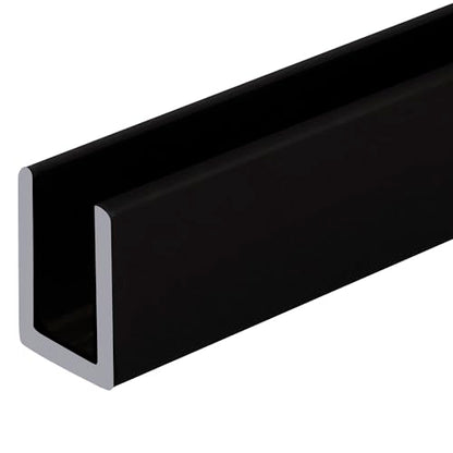 Brixwell SDCD380RB-CCP4 Oil Rubbed Bronze 3/8" Fixed Panel Shower Door Deep U-Channel 4 inch Sample - color: Oil Rubbed Bronze, size: 4 Inch - Sample