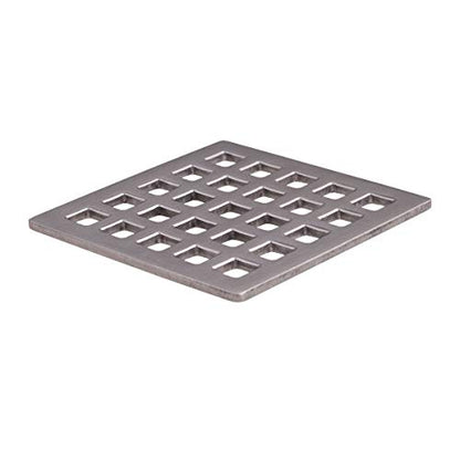 Uni-Green 3-3/4 inch Square Shower Drain Grate - 3.75" Brushed Nickel Shower Floor Drain Cover Replacement - SUS304 Stainless Steel Hair Catcher/Drain Strainer for Bathrooms, Showers - color: Brushed Nickle