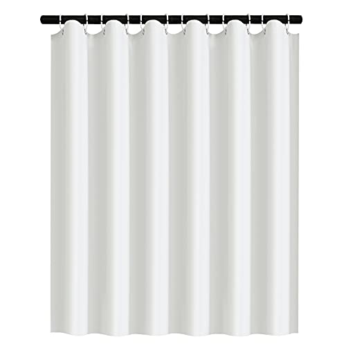 Shower Curtain with Hooks 71W x 71H Inch,PEVA Shower Curtain Liner with Rustproof Grommets and Magnets,Waterproof Standard Lightweight Size Shower Curtain for Bathroom/White - size: 71"W x 71"L (Pack of 1)