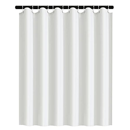 Shower Curtain with Hooks 71W x 71H Inch,PEVA Shower Curtain Liner with Rustproof Grommets and Magnets,Waterproof Standard Lightweight Size Shower Curtain for Bathroom/White - size: 71"W x 71"L (Pack of 1)