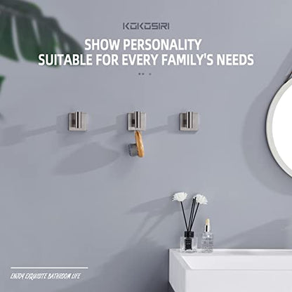 KOKOSIRI Robe Hook Bathroom Towel Coat Hooks for Bath Kitchen Wall 3 Pack Brushed Nickel Stainless Steel B1013BR-P3 - color: Brushed Nickel, size: 3 Pack