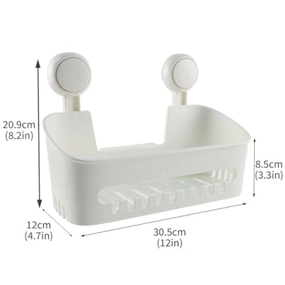 Bath Toy Storage Organizer,Kids Bathtub Toy Holder with Drain Holes,Shower Caddy for Bathtub,No Drilling Shower Caddy Suction Cup,Waterproof Storage Basket for Bathroom,Kitchen