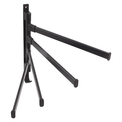 Swivel Hand Towel Bar, Swing Arm Towel Rack, 4-Arm Wall Mounted Bathroom Holder with Heavy Duty Aluminum, Rustproof & Matte Black Finish, Ideal for Bathroom (4 Arms) - color: 4 Arms