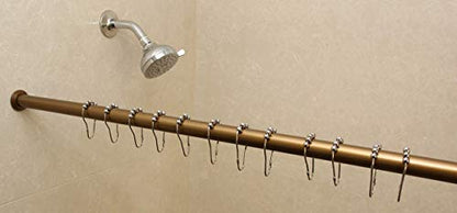 Urbanest 1" No Drilling Shower Closet Window Metal Premium Adjustable Tension Rod, Heavy Duty, 42-inch to 72-inch, Renasissance Gold - color: Renaissance Gold, size: 42"-72"
