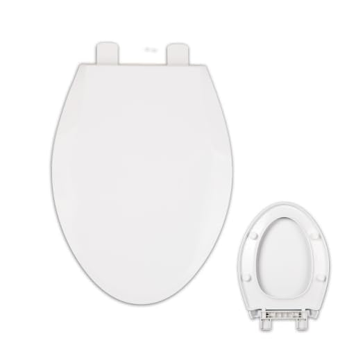V-Shape Toilet Seat, Soft Close, Quick Release, White PP | Premium polypropylene resists stains, yellowing, cracking, fading, and everyday wear for dependable long-term performance