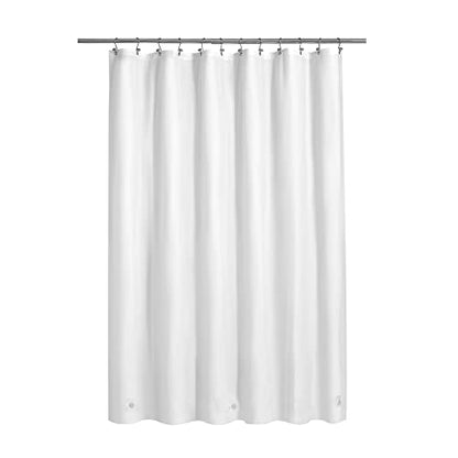 Barossa Design White Shower Curtain Liner Standard Size | Premium PEVA, BPA & PVC Free, No Chemical Smell, Metal Grommets, Lightweight Shower Curtain with 3 Magnets for Bathroom - color: 3a. White, size: 72"W x 72"L (Pack of 1)
