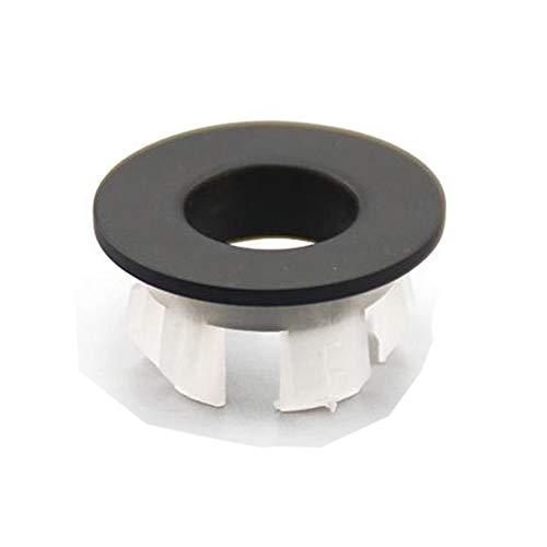 Sink Basin Trim Overflow Cover Brass Insert in Hole Round Caps Matte Black - color: Matte Black 1 Pc