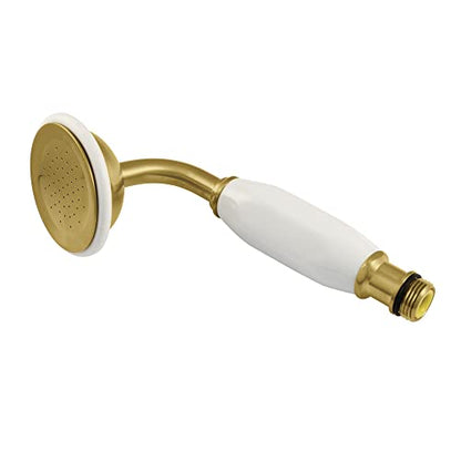 Kingston K106A7 Single Function Round Hand Shower, Brushed Brass - color: Brushed Brass, size: 6.88 x 2.56 x 2.25