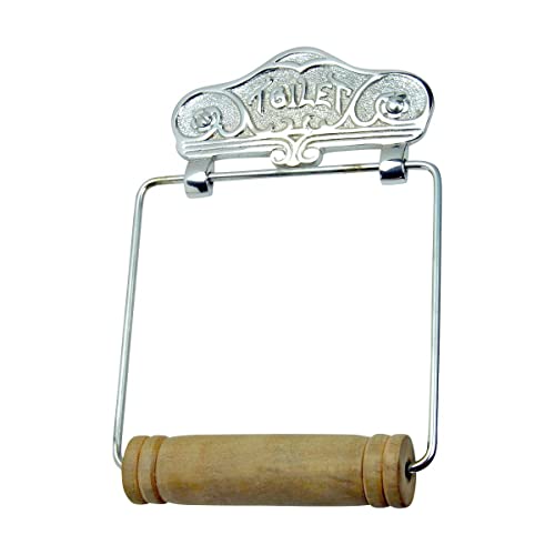 Renovators Supply Toilet Paper Holder - Antique Wall Mount Toilet Paper Holder - Sanitary Paper Holder - Vintage Bathroom Decor - Colonial Tissue Holder - Silver, Victorian, Pack of 1 - color: Chrome Victorian