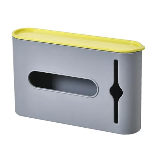 NIDONE Trash Bag Dispenser with Lid Punch-Free Wall Hanging Garbage Bag Storage Box Dustproof Waterproof Heavy Duty Minimalist Plastic Holder