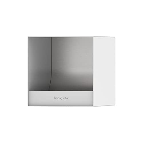 hansgrohe XtraStoris Original Recessed Toilet Paper Holder 6"x 6"x 5.5" in Matte White, 56065700 - color: Matte White