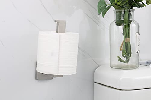 TocTen Toilet Paper Holder-Bathroom Tissue Holder Fit Big Roll Paper, Made of Thicken SUS 304 Stainless Steel, Square Paper Roll Holder Wall Mount Suitable for Bathroom, Kitchen, Office (Brushed, 6.5) - color: Brushed-square