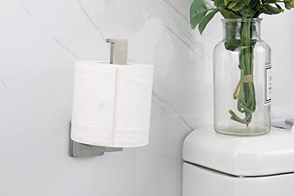 TocTen Toilet Paper Holder-Bathroom Tissue Holder Fit Big Roll Paper, Made of Thicken SUS 304 Stainless Steel, Square Paper Roll Holder Wall Mount Suitable for Bathroom, Kitchen, Office (Brushed, 6.5) - color: Brushed-square