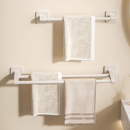 Waterproof Stick On Bathroom Towel Holder Strong Load-Bearing Towels Hanger with Adhesive Backing Wall Organiser - color: 50cm