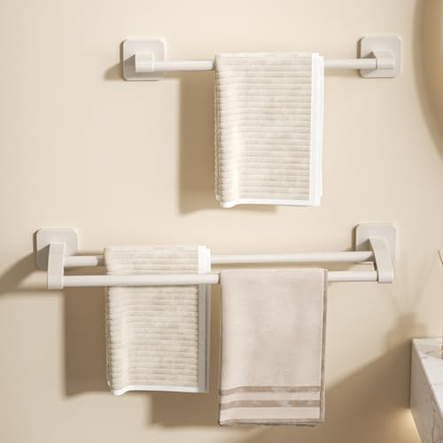 Waterproof Stick On Bathroom Towel Holder Strong Load-Bearing Towels Hanger with Adhesive Backing Wall Organiser - color: 70cm