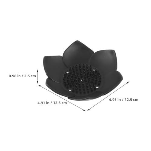 VOSAREA 2PCS Silicone Soap Dishes with Draining Lotus Shower Steamer Trays Lotus Flowers Soap Holders Soap Savers for Kitchen Bathroom Shower Counter