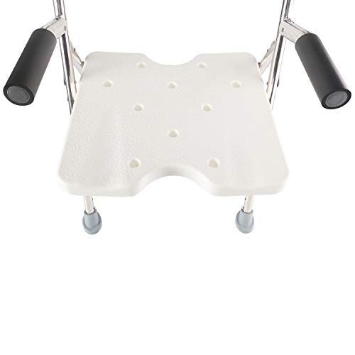 Elderly Assis Medical Shower Bath Seat Adjustable Shower Chair Portable Bath Seat Shower Chair Seat Bench for Seniors Disabled Injured with Handle - color: Shower Chair 202-8f