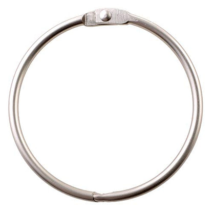 SlipX Solutions Brushed Nickel Shower Curtain Rings, Set of 12 | Effortless Gliding, Fits Standard Shower Rod, Snap Closure, Rust Resistant - color: Brushed Nickel