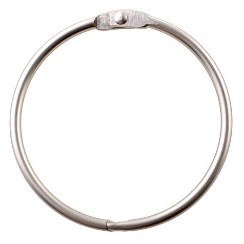 SlipX Solutions Brushed Nickel Shower Curtain Rings, Set of 12 | Effortless Gliding, Fits Standard Shower Rod, Snap Closure, Rust Resistant - color: Brushed Nickel