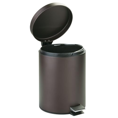 iDesign Round 1.3 Gallon Bathroom Step Trash Can - Set of 2 - Bronze - color: Bronze, style: Pack of 2