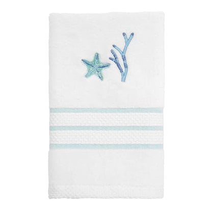 Avanti Linens - Fingertip Towel, Soft & Absorbent Bathroom Essentials, Sealife Home Decor (Ocean Friends Collection) - size: Fingertip Towel