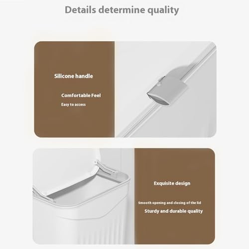 Food Waste Bin for Kitchen Wall Mounted Kitchen Trash with Lid | Home Daily Supplies for Over Door Under Cabinet Laundry Offices Dormitory Apartment Bathroom