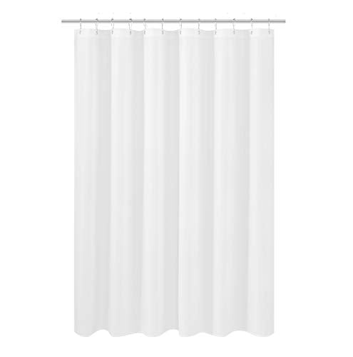 N&Y HOME Fabric Shower Curtain Liner Shorter Size 70 x 68 inches, White | Hotel Quality, Bottom Magnets, Machine Washable, Water Repellent, 70x68 Bathroom Curtain with Grommets - color: White, size: 70"W x 68"L (Pack of 1)