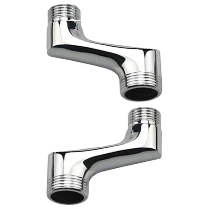2Pcs Shower Head Adapter Brass Shower Head Extender Adjustable Swivel Arm 1/2 3/4 Offset Connection Excentric Toilet Connection